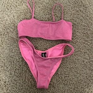 Pink triangle bikini